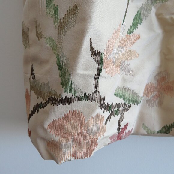 VINTAGE OSCAR DE LA RENTA Tafetta Floral Embroidered Maxi Skirt Wedding - US 4 - Picture 4 of 15